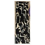 Black and White Runner Rug 94x30