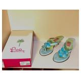 Lilly Pulitzer Blue Flower Sandal Sz 7