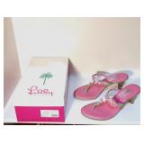 Lilly Pulitzer Pink Floral Sandals Sz 7