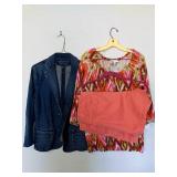 Denim Jacket, Top, Shorts Sz M/L/14