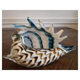 Hand Blown Murano Glass Sea Shell Heavy