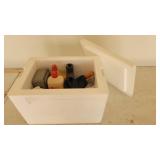 Styrofoam Cooler w/Misc Items