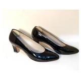 Salvatore Ferragamo Black Patent Pumps Sz 7.5
