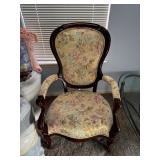Wooden Antique Victorian Style Chair 40"