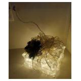 Lighted Glass Christmas Present