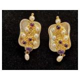 Gems & Pearls Earrings