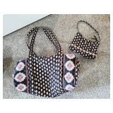 Vera Bradley Black Paisley Small Duffle & Small