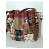 VTG Brizzolari Leather Drawstring Boho Bag