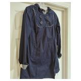 Navy Trench Coat with Hood Sz 12