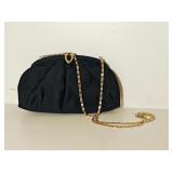 Judith Leiber Black & Gold Clutch Purse
