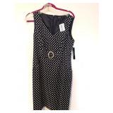 NWT Tahari Polka Dot Dress Sz 10P