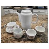 Glass Pitcher, Sake Cups, Antique Cup & Royal