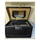 Vintage Leather Locking Makeup Case12x8x9