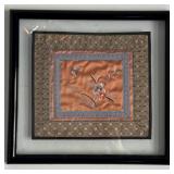 16"x15" Vintage Chinese Hand Embroidered Silk