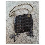 Small Black Vinyl Purse
