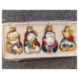 Set of 4 Grandeur Noel Mercury Glass Christmas