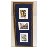 31"x13" Pippa Stipryon Three Watercolor Paintings