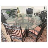 Glass Top Table w/6 Chairs