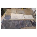 (8) Assorted Bathroom Mats & a Sterlite Tub
