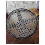 19"ï¿½15" Wood & Metal Base Adjustable Swivel Stool