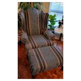 Upholstered Chair & Ottoman