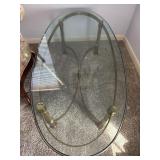 Brass Oval Coffee Table 15ï¿½x49ï¿½