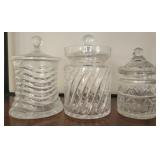 Glass Lidded Jars
