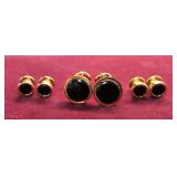 Set of Cufflinks and Studs 14 K