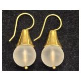 Frosted Glass Earrings