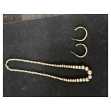 .925 Beaded Chain & Earrings