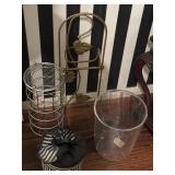 Toilet Paper Holders, Clear Plastic Trash Can &