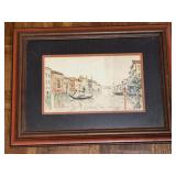 16.5" x15.5" VTG Watercolor Print