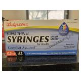 Partial Box Walgreens 31 Gauge Super Thin Syringes