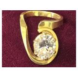 14KP Fashion Ring Sz 6
