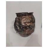 Art Nuevo Rose Gold Vase Handmade, Hand Fired