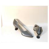 Salvatore Ferragamo Silver Lucite Heels