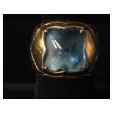Blue Stone Ring Sz 7.5