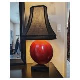 Red Circle Lamp with Black Shade