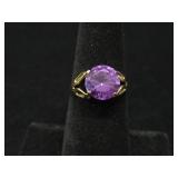 10K Gem Stone Ring Sz 7