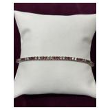 925 Silver Tennis Rhinestone Bracelet