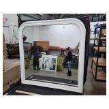 38" x 38" White Framed Mirror