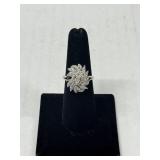 Sterling Silver Cubic Zirconia Ring Size 7.5