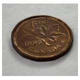 1996 1 cent coin Canada Elizabeth 11