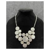 Jules Hammered Linked Disk Collar Necklace