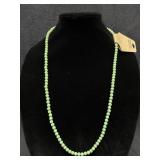 Vintage Lime Green Beaded Necklace