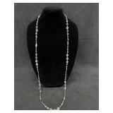 Vintage Aurora Borealis Beaded Necklace 46"