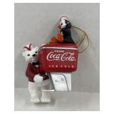 Coca Cola Bear & Penguin At Fountain On Cooler