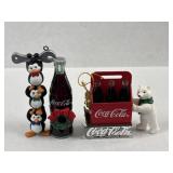 1998/ 1999 Coca Cola Vintage Christmas Ornaments