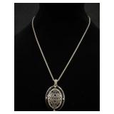 Brighton Silver Tone Double Sided Pendant