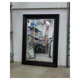 Tall Wooden Framed Mirror with Studded Accents